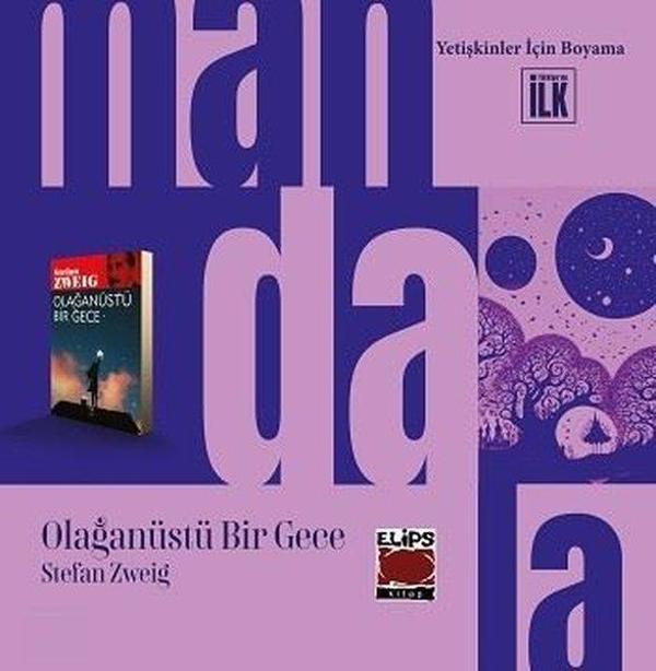 Mandala Dünyası-Olağanüstü Bir Gece - Yetişkinler İçin Boyama - Elips Kitapları - Image 1