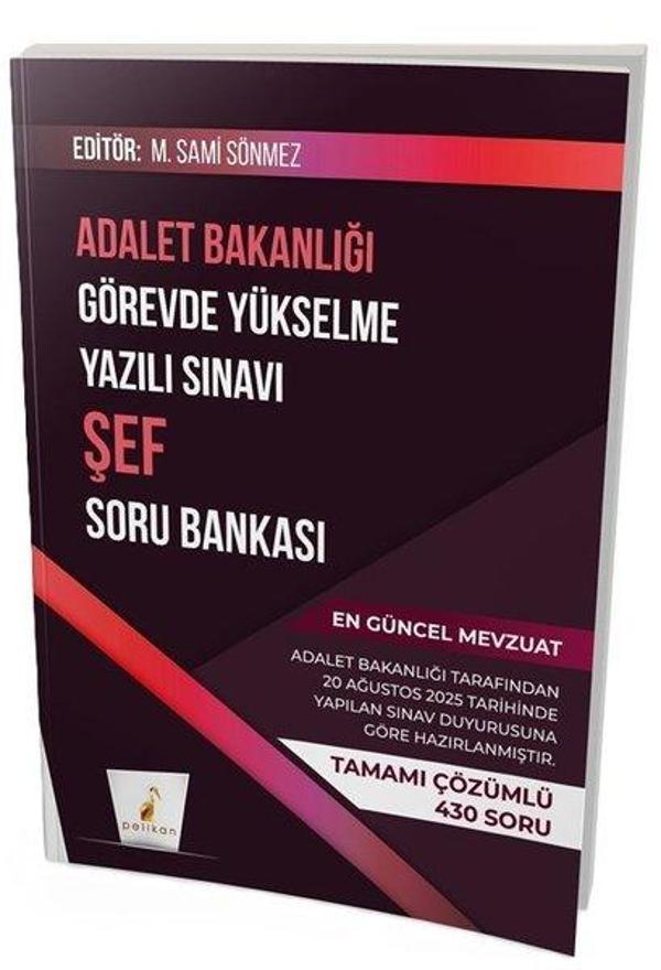 GYS Adalet Bakanlığı Görevde Yükselme Yazılı Sınavı Şef Soru Bankası - Pelikan Yayınları - Image 1