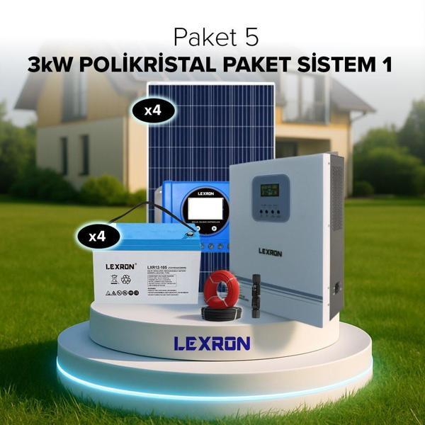 Urla Solar 3kW POLİKRİSTAL PAKET SİSTEM 1 (PAKET 5) - Image 1