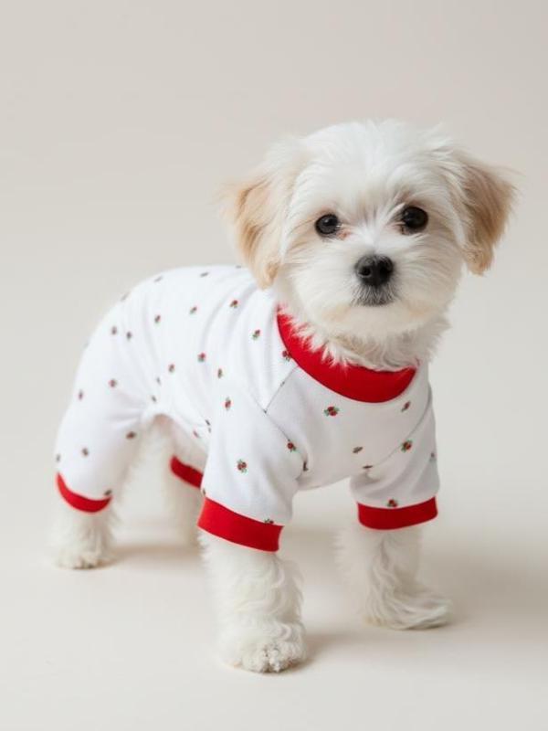 Berry Köpek Tulumu | Pamuklu Penye Köpek Pijaması | Küçük Irklar İçin | Tüy Dökülmesini Azaltır - Image 1