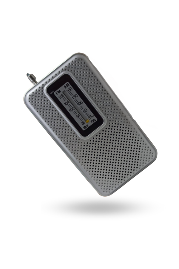 Büro Ev Ofis Hediyesi için Cep Tipi Gri Stil Analog Radyo - Image 1