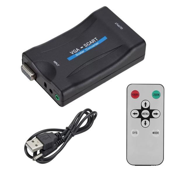 CR02 VGA dan Scart Video ve Ses Dönüştürücü Adaptör Uzaktan Kumandalı - Image 1