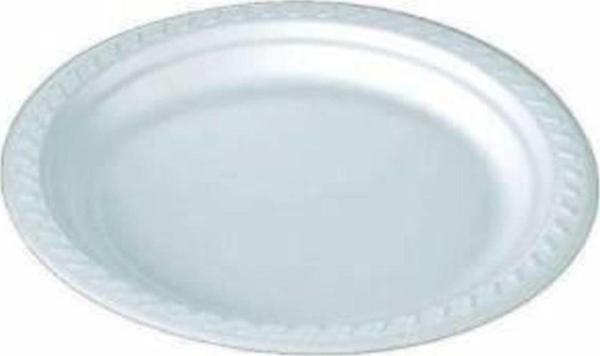 Bkr Yuvarlak Köpük Tabak Büyük Boy 33/c 100 Adet Beyaz - Image 1