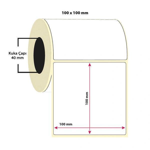 Taroks Termal Rulo Etiket 100 x 100 mm 500 Adet - Image 1