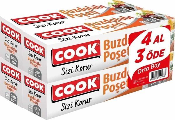 Cook Hediyeli 3+1 Buzdolabı Poşeti 24x38 cm - Image 1