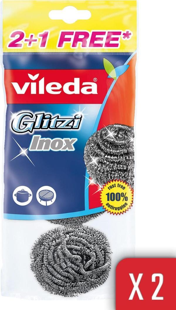 Vileda 2 Paket 3'lü Çelik Bulaşık Teli - Image 1