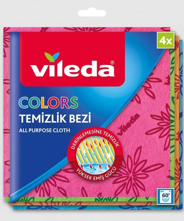 Vileda 4'lü Colors Renkli Mutfak Bezi - Image 1