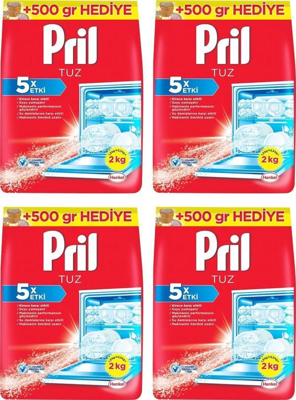 Pril 5 Etki Bulaşık Makinesi Tuzu 2 Kg X 4 Adet - Image 1