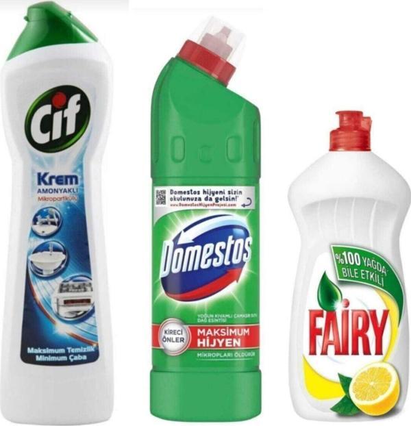 Proson Cif Krem 500ml+dağ Esintisi 750ml+fairy 750ml - Image 1
