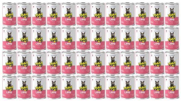 King Et Parçacıklı Kuzu Etli Yetişkin Kedi Konserve 400 Gr*48 ADET - Image 1