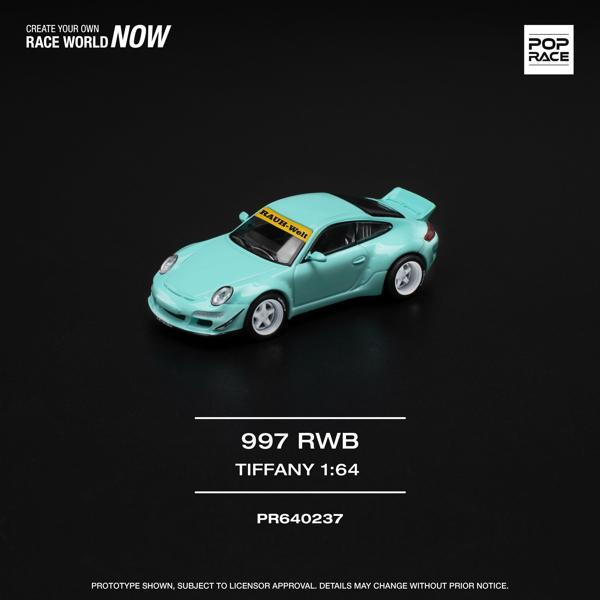 Pop Race 1:64 RWB 997 Tiffany PR640237 – Koleksiyonluk Diecast Model Araba - Image 1
