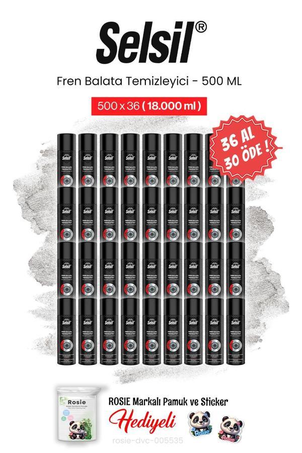 Selsil 500 ml, 36 AL 30 ÖDE Fren Balata Temizleyici Sprey ve rosie pamuk - Image 1