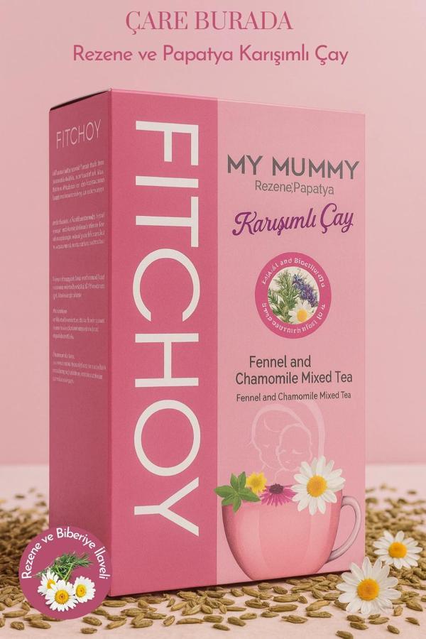 Fitchoy - Rezene & Papatya Çayı 90 gr x 45 Adet (Biberiye İlaveli) - Image 1