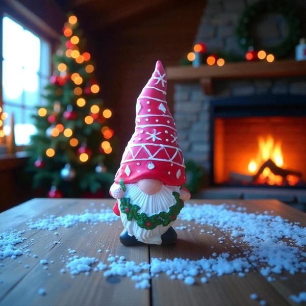 YILBAŞI DEKORASYON SİVRİ ŞAPKALI BÜYÜK CÜCE BİBLO 23 CM YILBAŞI DEKORASYON - Image 1