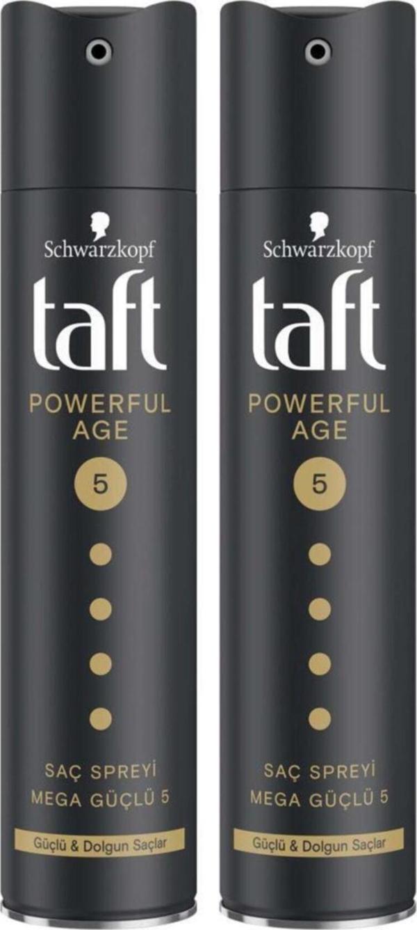Taft Powerful Age (İNCE VE ZAYIFLAMIŞ SAÇLAR İÇİN) Sprey 250 ml X 2 Adet - Image 1