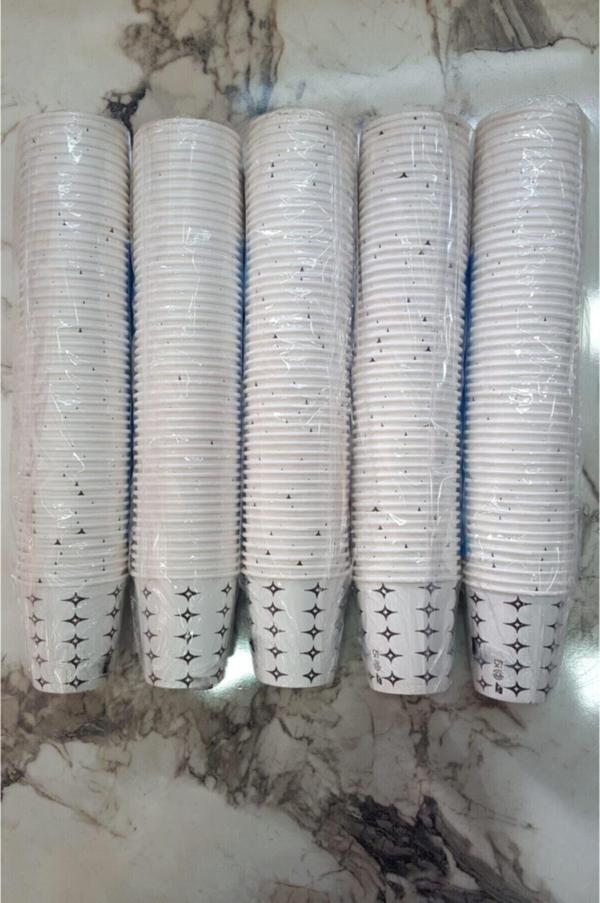 Sağlam 250 Adet 6,5 Oz Karton Bardak - Image 1