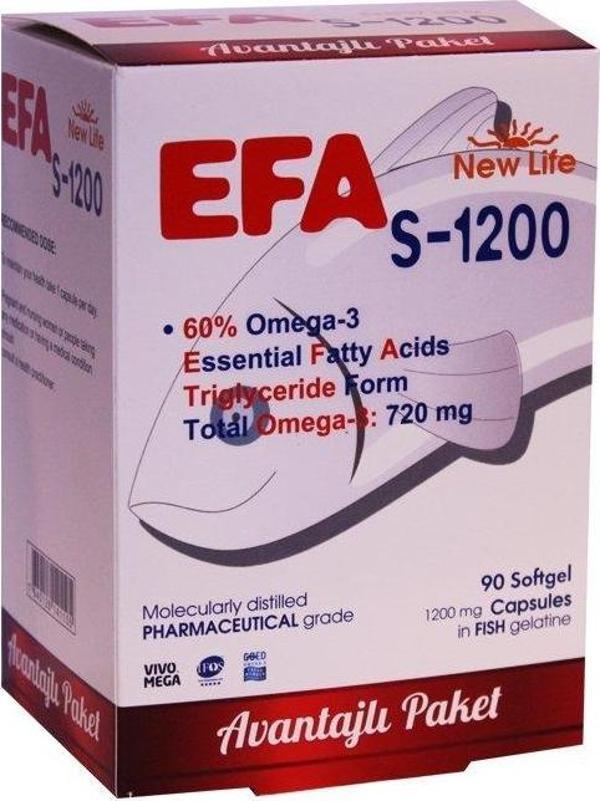 EFA S-1200 Balık Yağı İçeren Takviye Edici 90 Kapsül - Image 1