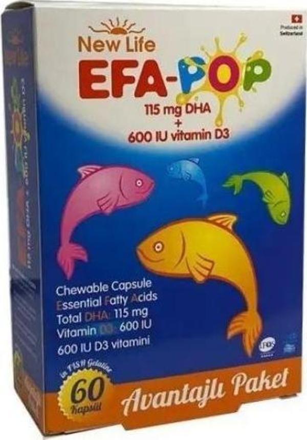 EFA Pop Balık Yağı Takviye Edici Gıda 60 Çiğnenebilir Kapsül - Image 1