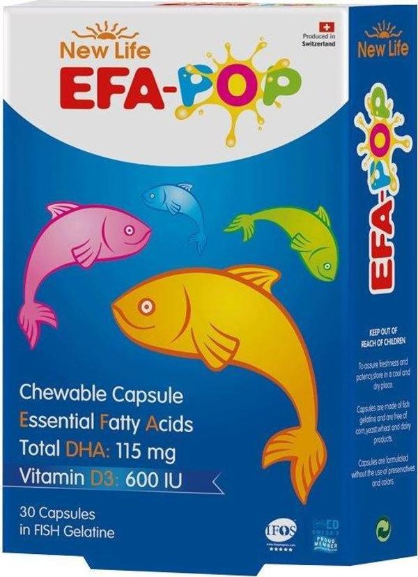 EFA Pop Balık Yağı Takviye Edici Gıda 30 Çiğnenebilir Kapsül - Image 1