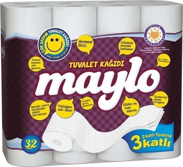 Maylo Tuvalet Kağıdı Süper 3 Katlı 128 Li Set (4PK*32) - Image 1