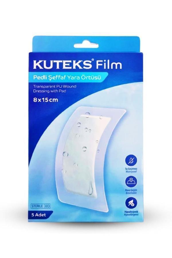 Kuteks Film Pedli Şeffaf Yara Örtüsü 8x15 cm 5li Kutu - Image 1