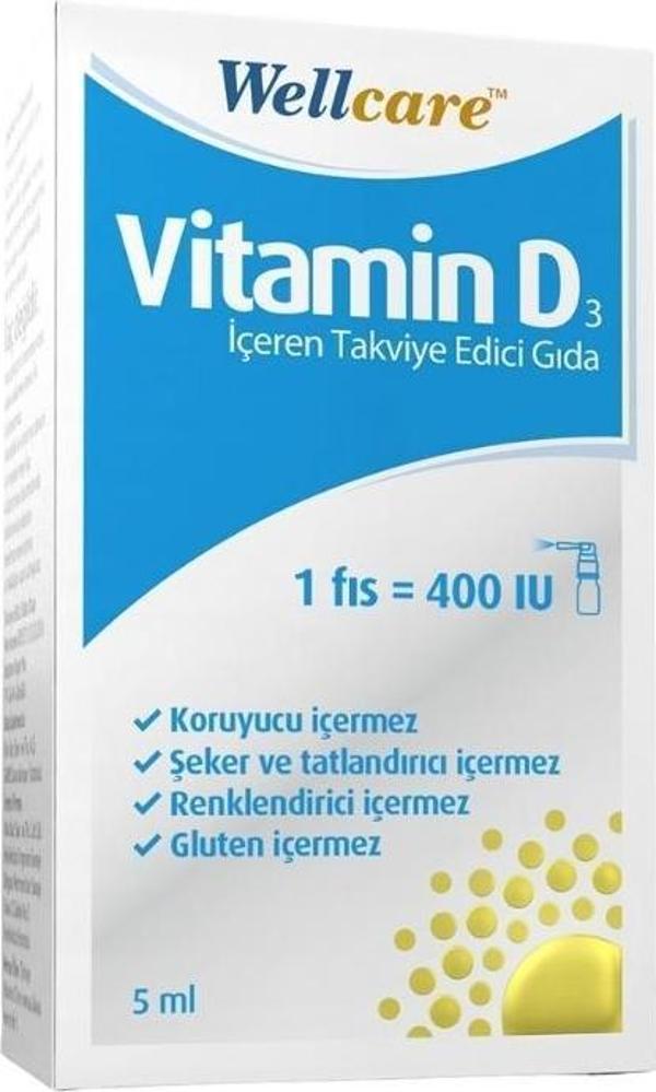 Vitamin D3 400IU Takviye Edici Gıda 5ml - Image 1