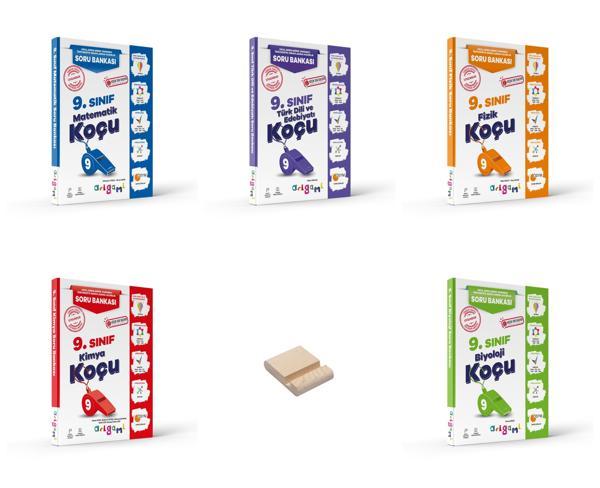 ORİGAMİ 9. Sınıf Matematik Edebiyat Fizik Kimya ve Biyoloji 5li Set + Telefon Standı - Tammat  Yayıncılık - Image 1