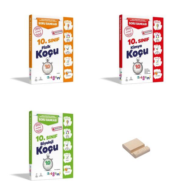 ORİGAMİ 10. Sınıf Fizik Kimya ve Biyoloji Soru Bankası 3lü Set + Telefon Standı - Tammat  Yayıncılık - Image 1