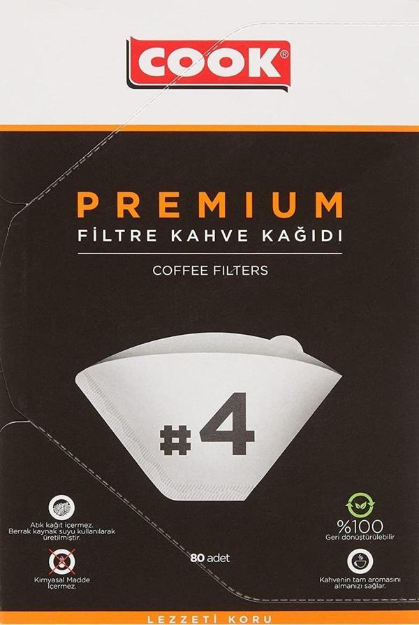 Cook Premium Filtre Kahve Kağıdı - Ebat 4 - Image 1
