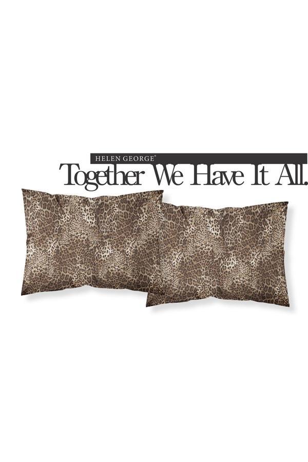 Helen George Besties Leopar Desenli Yastık Kılıfları - Image 1
