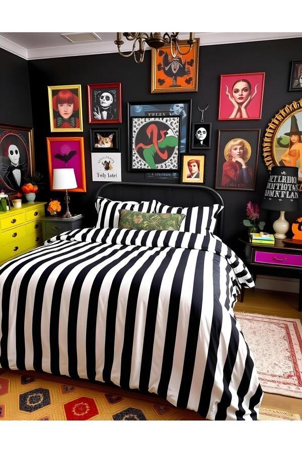 Helen George Back To Basics - Siyah Çizgili Çift Kişilik Nevresim Takımı - Image 1