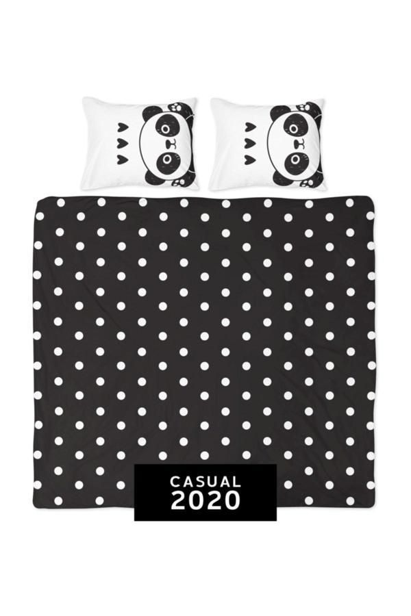 Helen George Panda Çift Kişilik Nevresim Takımı - Image 1