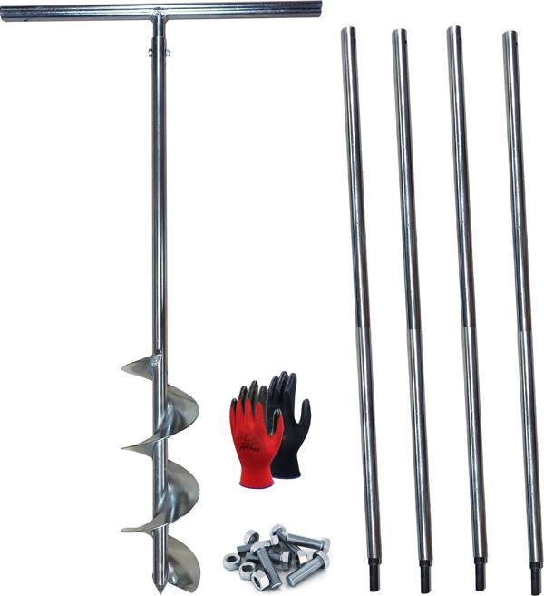 Galvaniz Toprak Burgusu Uzatmalı Sondaj Aleti Çap 15 cm Boy 5 mt - Image 1