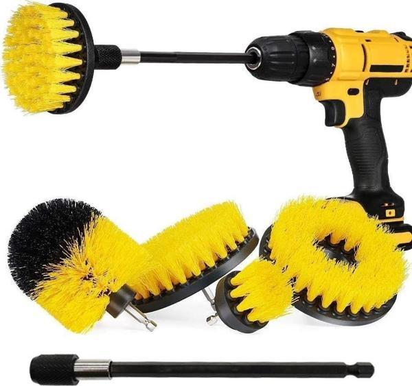Matkap Uyumlu Uzatma Aparatlı Temizleme Fırça Seti 6 Parça S/S - Image 1