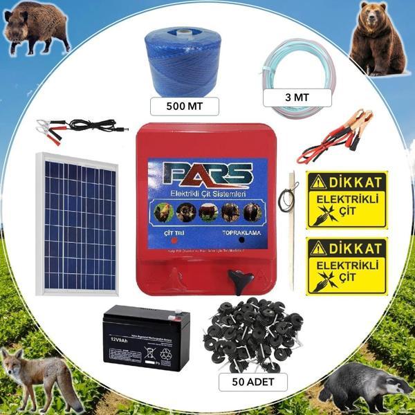 Pars Domuz Kovucu Elektrikli Çit Koruma Seti-Sensörlü - Image 1