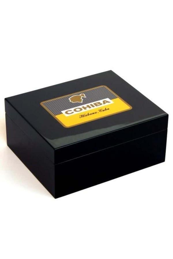 Cohiba Humidor Sarı-Siyah Sedir Puro Kutusu - Image 1