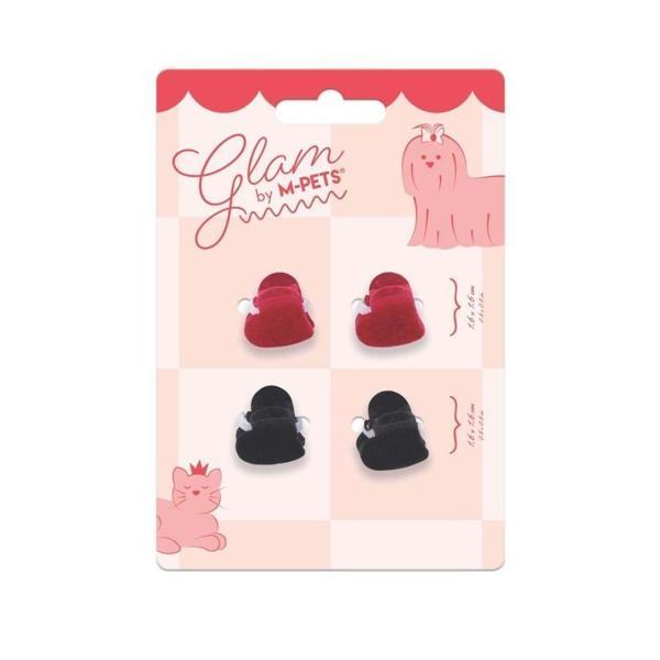 M-Pets Glam Kalpli Kedi ve Köpekler İçin Aksesuar Toka Kırmızı Siyah - Image 1