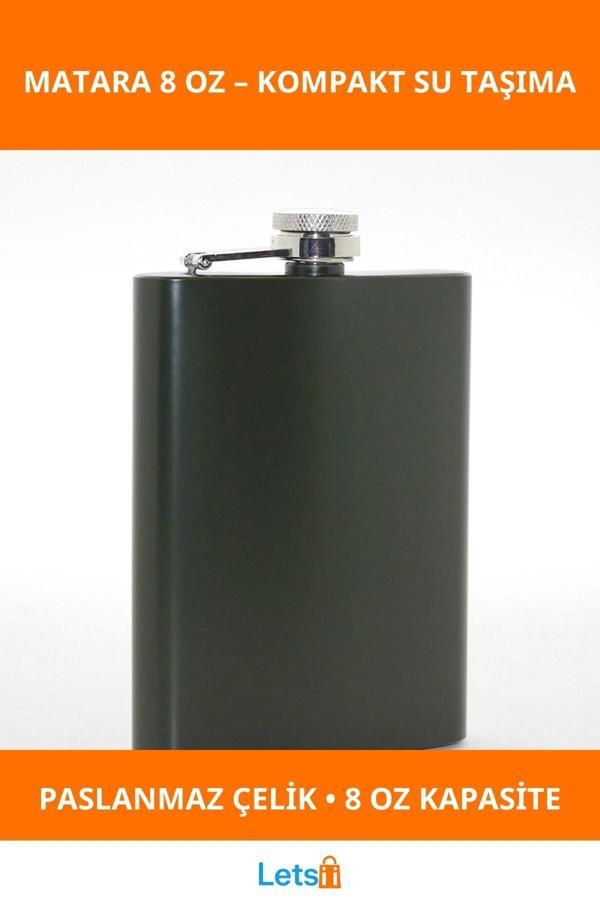 Paslanmaz Çelik Şık Tekli 8 Oz Matara Su Şişesi - Image 1