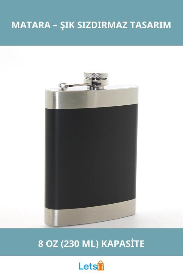 Paslanmaz Çelik Şık ve Sızdırmaz Tekli 8 Oz Matara - Image 1