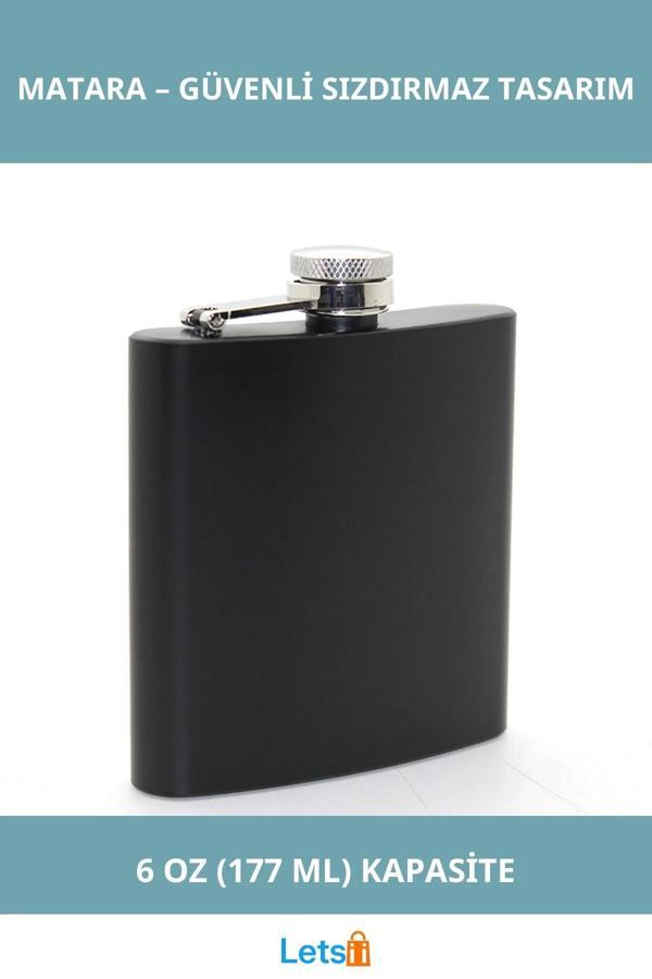 Paslanmaz Çelik Sızdırmaz Tekli 6 Oz Matara - Image 1