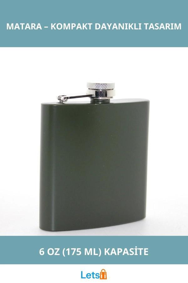 Paslanmaz Çelik Sızdırmaz Tekli 6 Oz Matara Şık ve Dayanıklı - Image 1