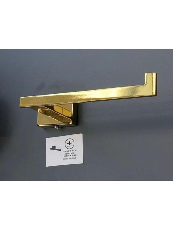 Adnoss Lüks Kenzo Açık Kağıtlık Gold - Sarı - Wc Kağıtlık - Tuvalet Kağıtlığı - Image 1