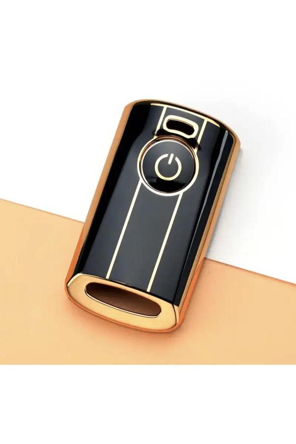 Bigkey Yamaha 2021-22-23-24 Model Uyumlu Xmax 250 400 Tech Max Anahtar Kılıfı Siyah Gold ( Nmax'E Uymaz ) - Image 1