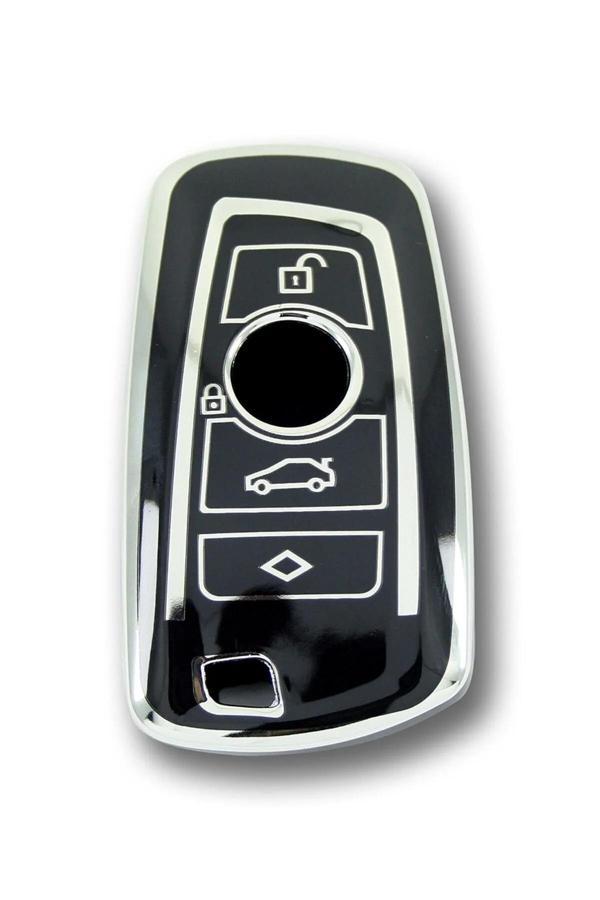 Bigkey Bmw 1 3 5 7 Seri X1 X3 X4 X5 F10 F15 F16 F20 F30 F18 F25 M3 M4 Nano Anahtar Kılıfı Siyah Gümüş Renk - Image 1