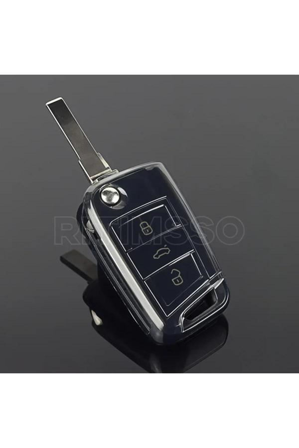 Bigkey Seat Leon Fr İbıza 2017+ Ateca Arona Şeffaf-Füme Sustalı Anahtar Kılıfı - Image 1