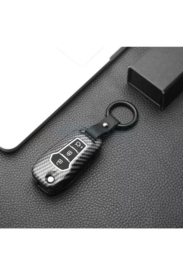 Bigkey Ford Focus 2019 + Üzeri Sustalı Kumanda Uyumlu Karbon Kılıf - Image 1