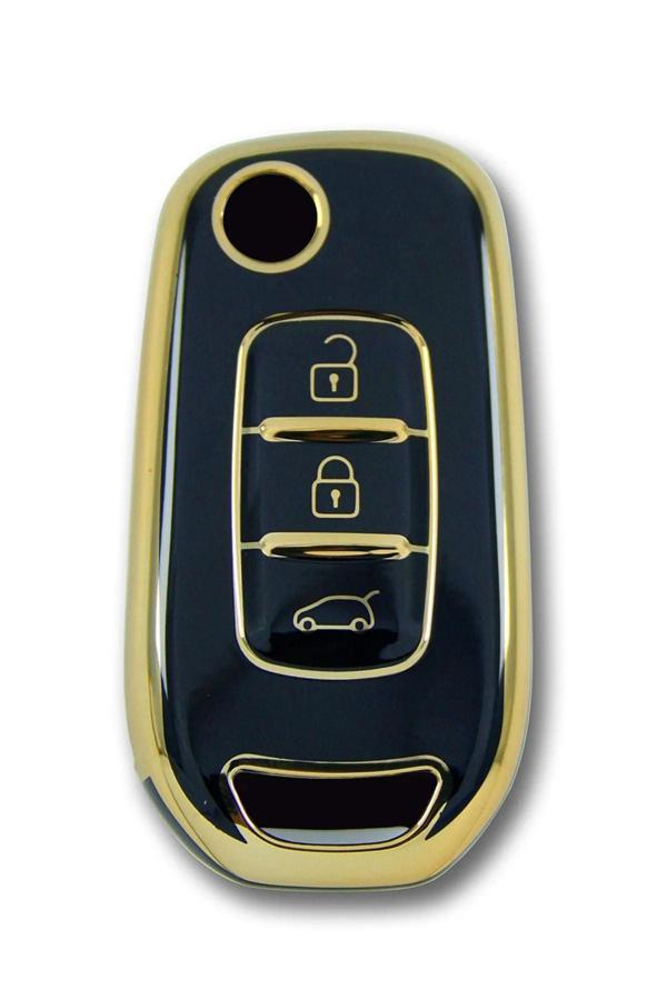 Bigkey Renault Dacia Clio 5 Megan 4 3Btn Siyah Oto Anahtar Kumanda Kabı Kılıfı - Image 1