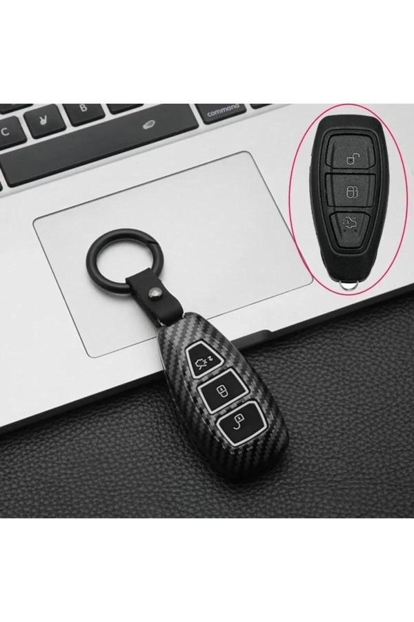 Bigkey Ford Focus Kuga  Anahtarsız Giriş Karbon Malzeme Siyah Anahtar Kılıfı - Image 1