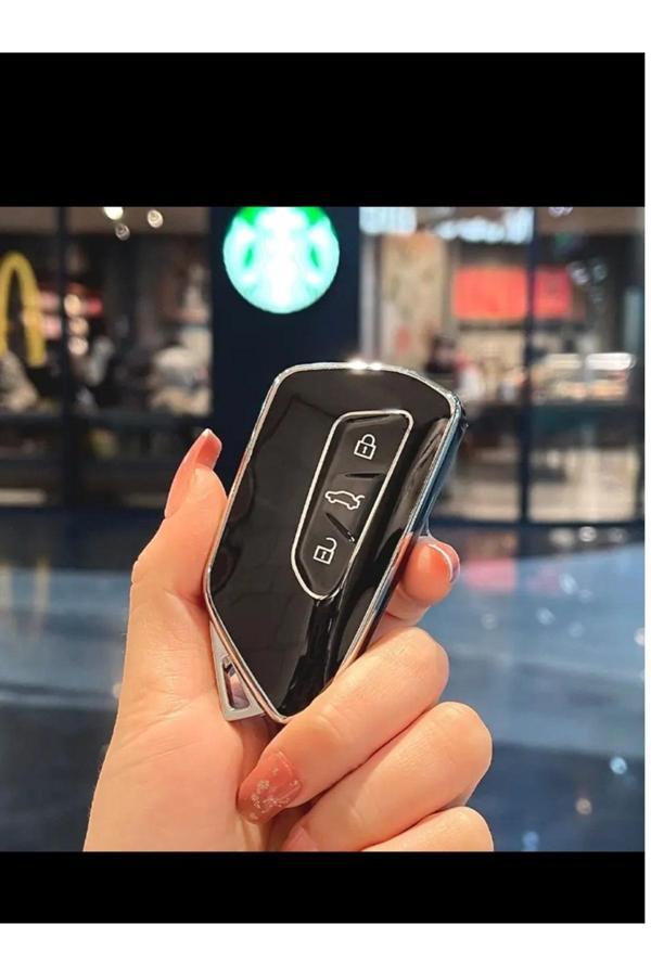 Bigkey Volkswagen Yeni Golf 8  Passat B9 Superb Anahtar Koruma Kılıfı Siyah Renk - Image 1