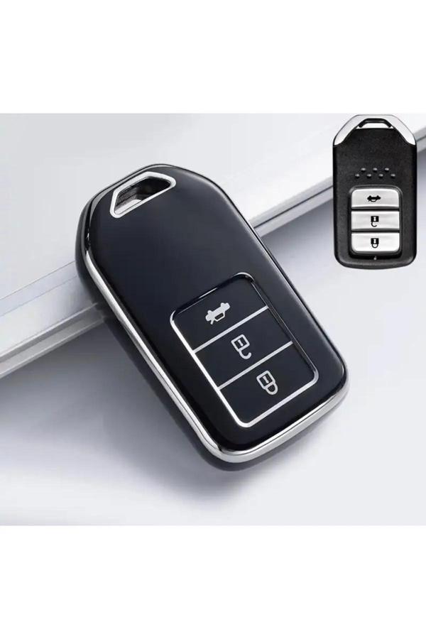 Bigkey Honda Civic Fk7 Fc5 Exclusivehr-V Cr-V City Anahtarsız Çalıştırma Anahtar Kılıfı Siyah/Gri - Image 1